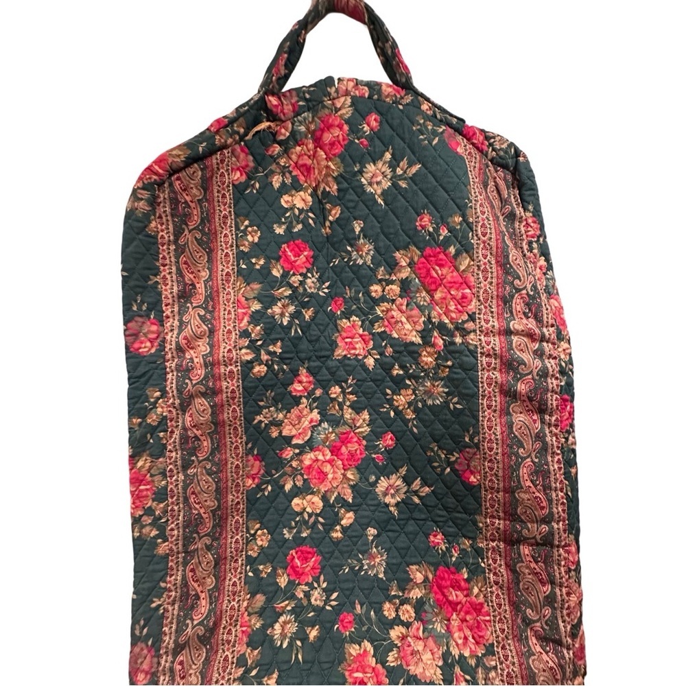80s Vintage Vera Bradley Greenbriar Large Travel Garment Bag Paisley Floral EUC - Picture 10 of 16